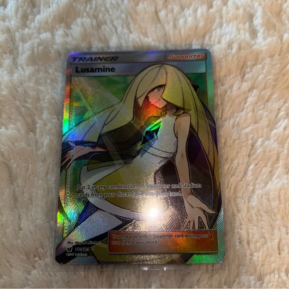 Pokemon TCG English Card Crimson Invasion Trainer Full Art Lusamine 110/111. - Picture 1 of 5